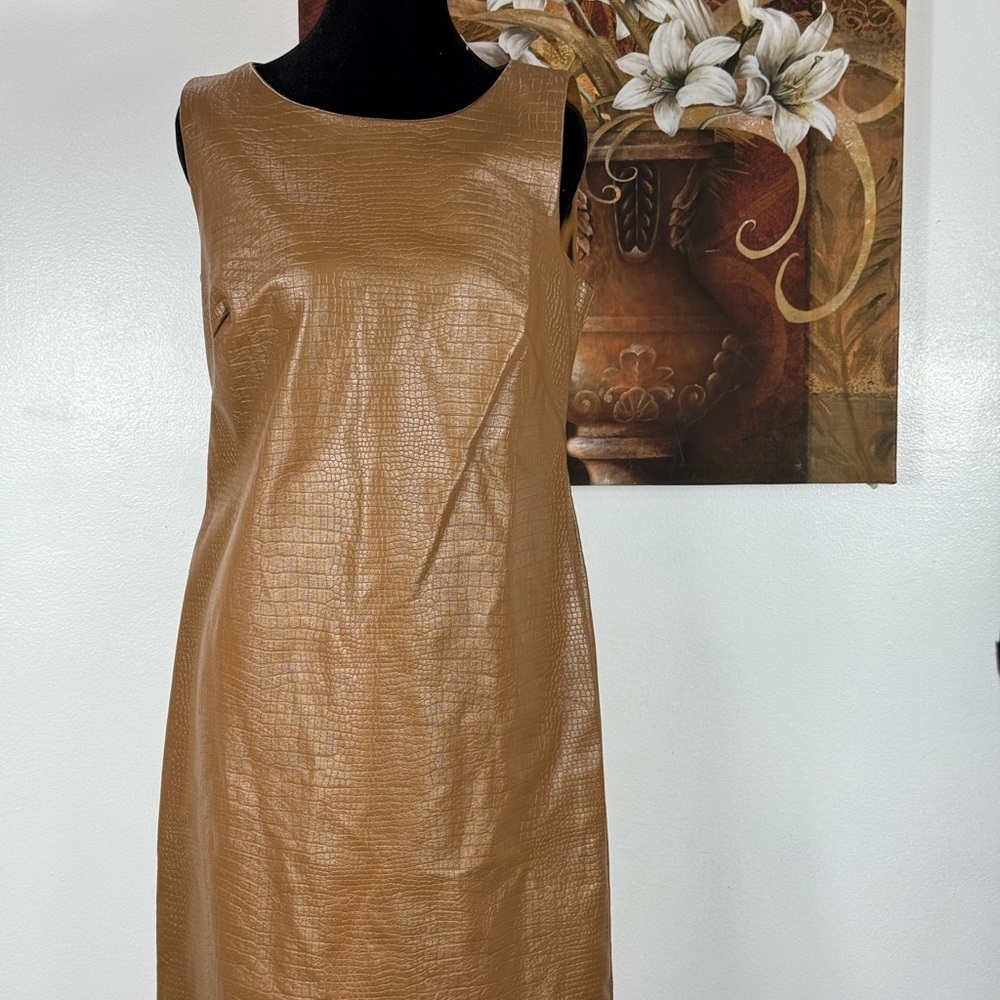 Shelby & Palmer Elegant Tan Sleeveless Dress size 6